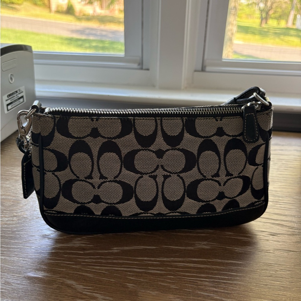 Coach Black and Grey Mini Bag